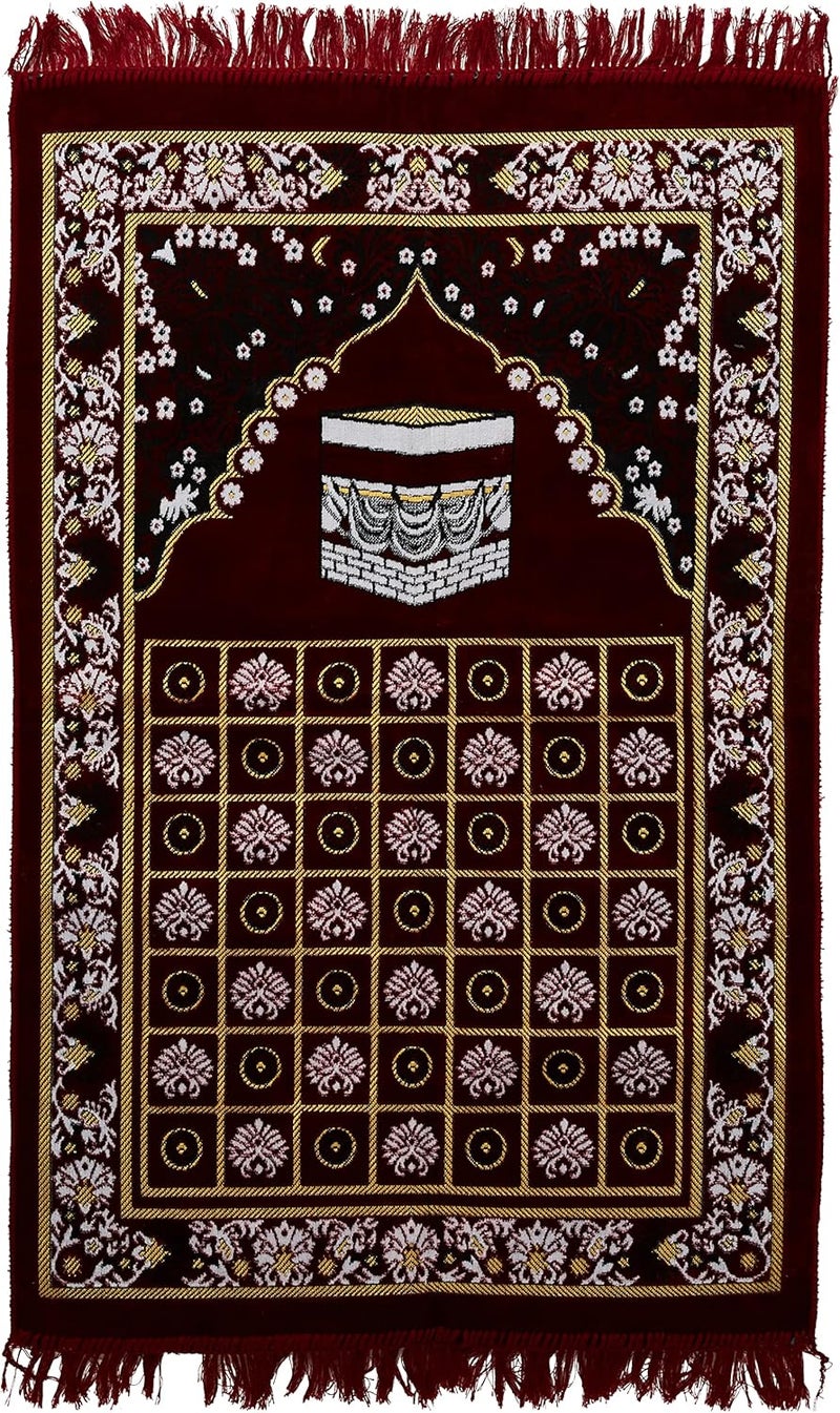 صقوير سجادة صلاة مسلمة تركية من الصقر | سجادة صلاة إسلامية | سجادة صلاة مسلم | تصميم وجودة ممتازة | صنع في تركيا | ملمس ناعم مع ظهر مبطن بالقطن (متعدد الألوان) - Image 1