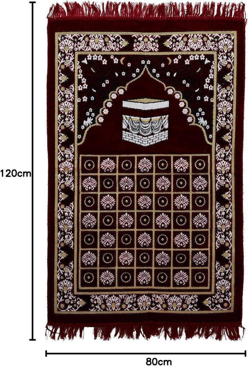 صقوير سجادة صلاة مسلمة تركية من الصقر | سجادة صلاة إسلامية | سجادة صلاة مسلم | تصميم وجودة ممتازة | صنع في تركيا | ملمس ناعم مع ظهر مبطن بالقطن (متعدد الألوان) - Image 5