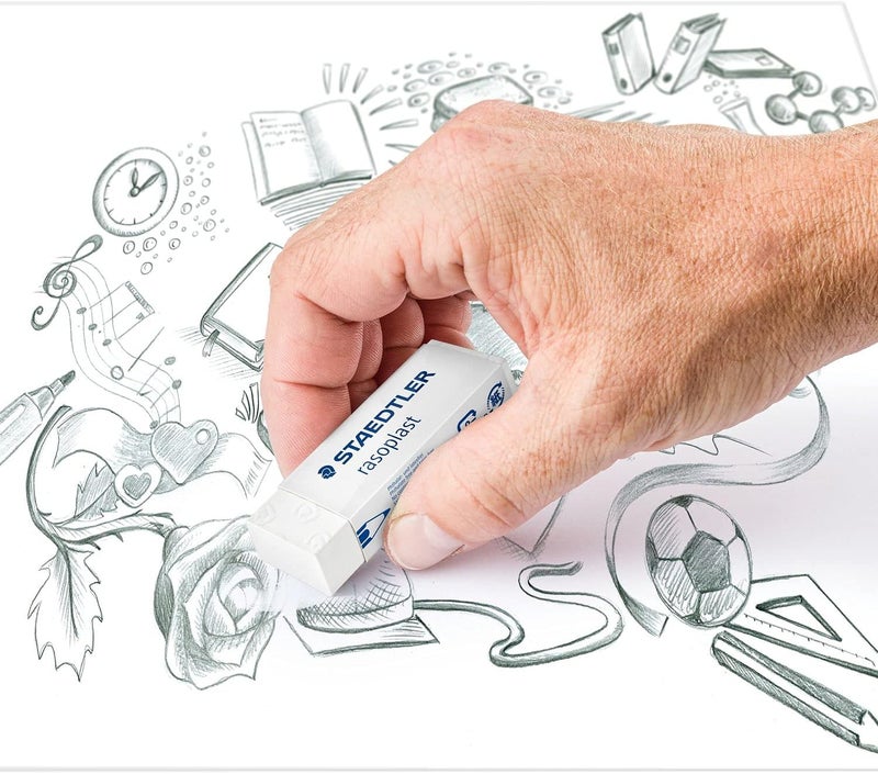 STAEDTLER Large Rasoplast Pencil Eraser (526 B20) Pack Of 5 Erasers - Image 4