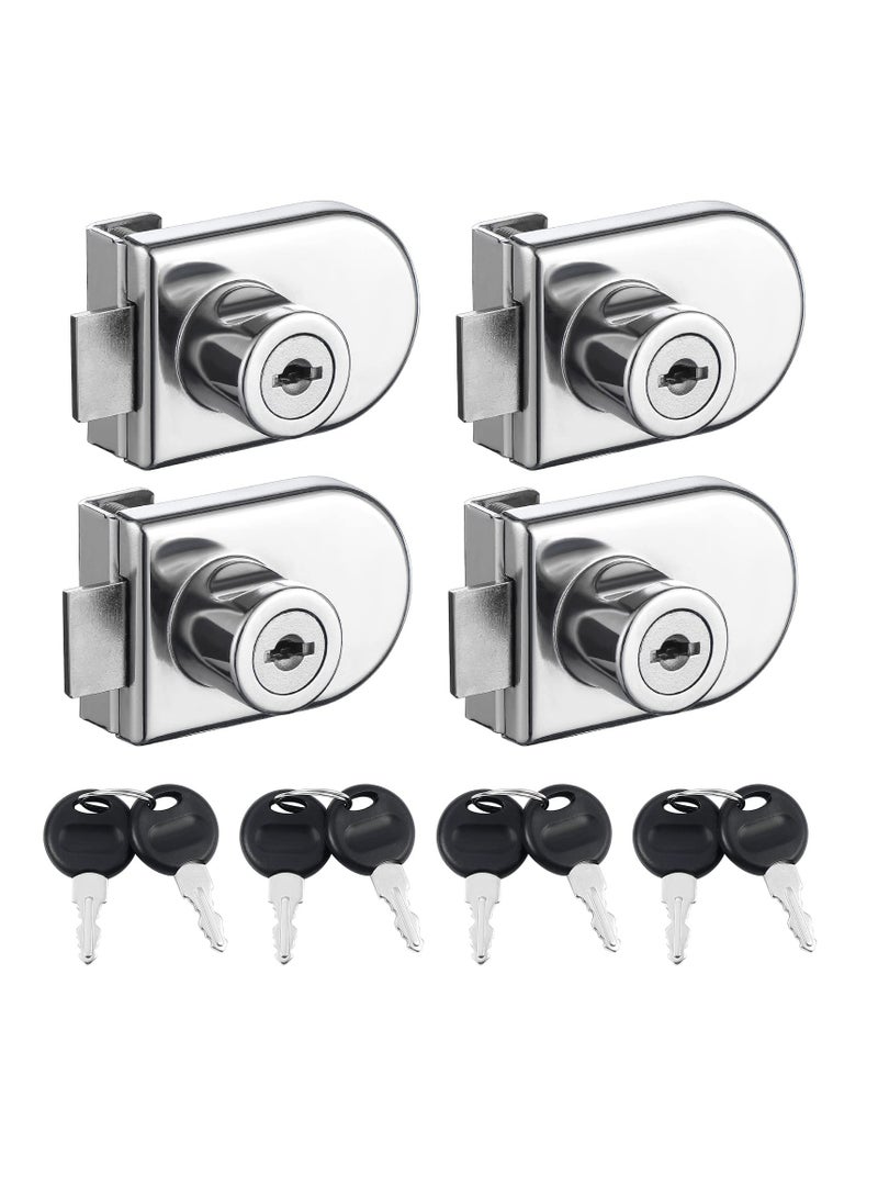 SYOSI Glass Door Display Cabinet Safety Lock, Double-Open Glass Door Single Glass Door Locks for 5-8mm Glass, Separate Key Without Drilling - Image 1