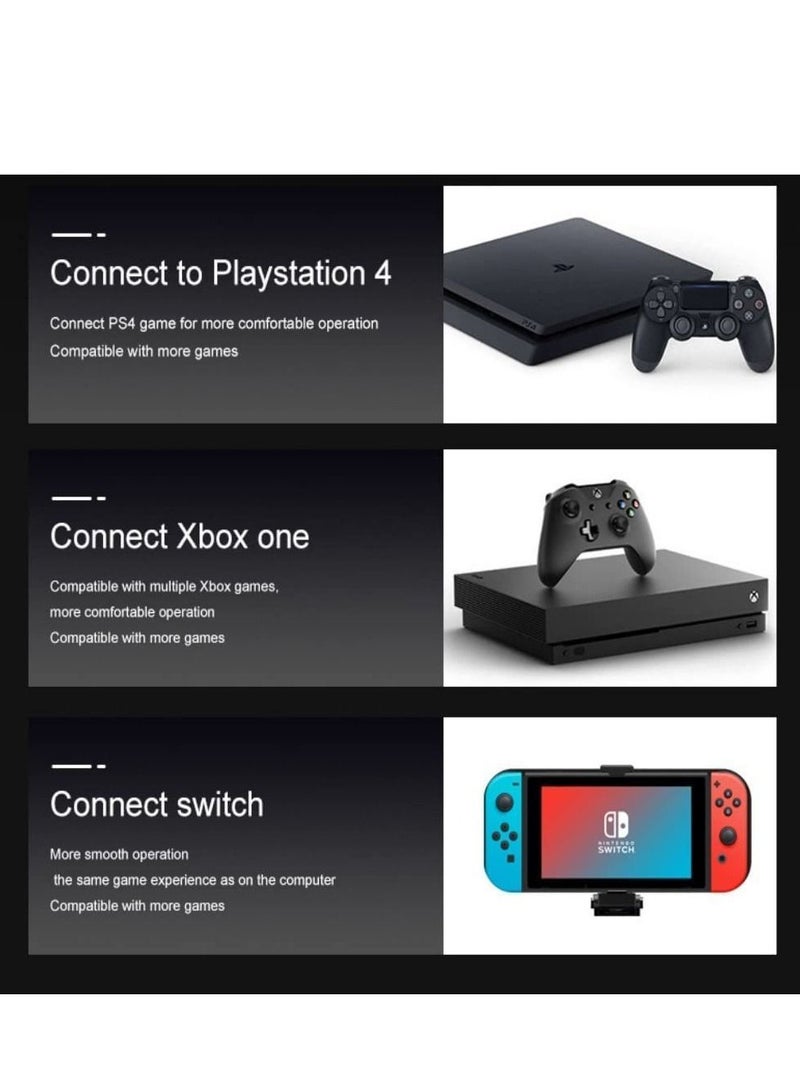 محول مفاتيح الفأرة DMG، لوحة Type-C USB، LED، تحويل ينطبق على PS4، Xbox One و 360 نينتندو، PS3(أسود) - Image 4