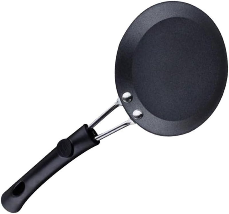 KICHOUSE Non-stick Mini Frying Pan 12cm Omelette Pan with Bakelite Handle, Small Egg Pancake Cooking Skillet for Home and Restaurant Use - Image 1