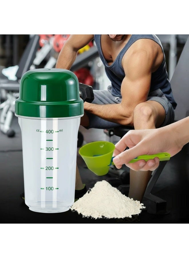 قارورة خفق رياضية 550 مل، شفافة مع مقاييس، زجاجة مياه محمولة من البلاستيك، كوب بروتين، كوب مخفوق الحليب، زجاجة مشروبات متعددة الاستخدامات، مناسبة لمسحوق الحليب، القهوة، المخفوقات، المشروبات الباردة، ماء الليمون، الشاي العشبي، زجاجة مياه رياضية، مع ملعقة منزلقة واحدة - Image 3