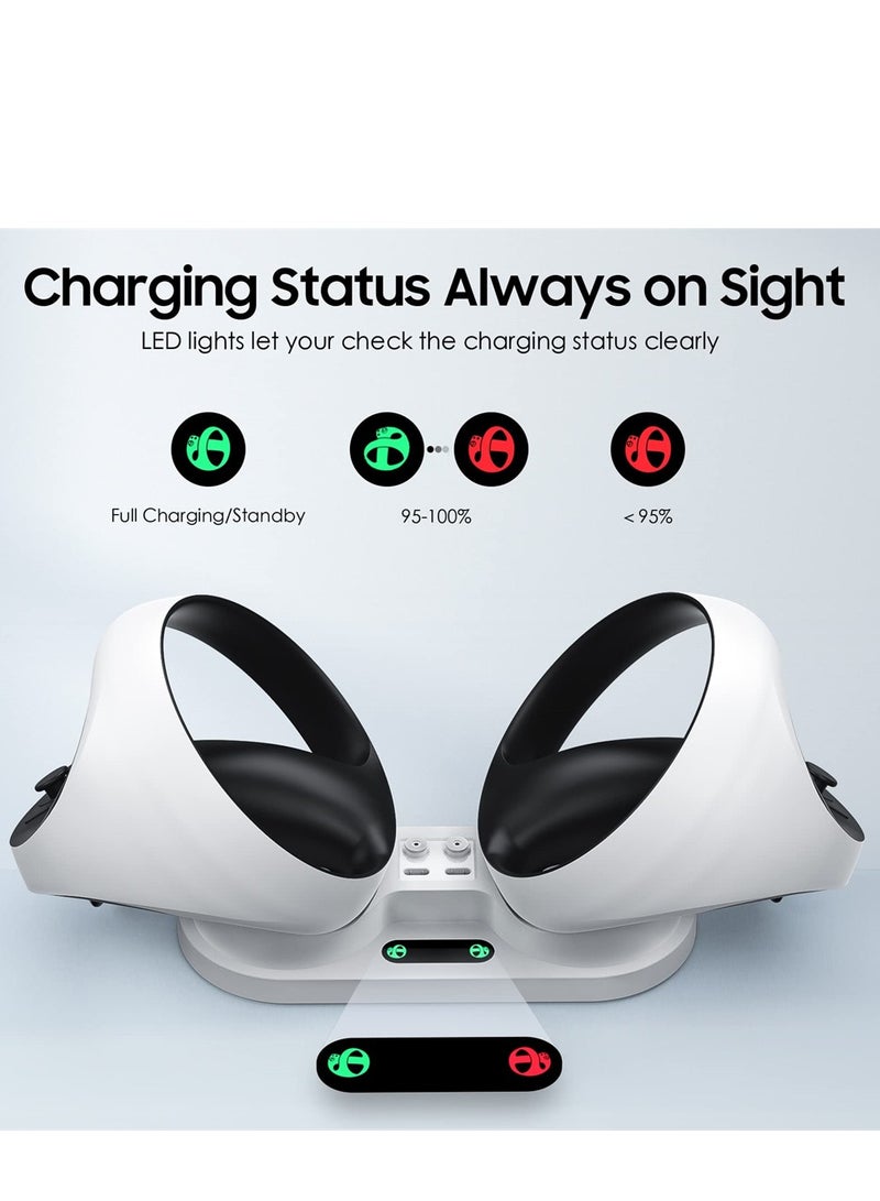 إكسفور محطة الشحن للبلايا VR2 المراقب المالي ، الشحن قفص الاتهام compatible مع ملاحظة VR2 المراقب المالي أدى ضوء سطح المكتب محطة الشحن مع وصول 4 نوع جيم ماجيك كلاس و نوع جيم كابل ( أبيض ) - Image 4