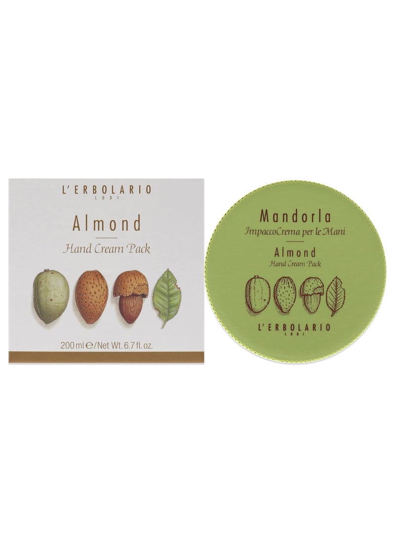 L'Erbolario L’Erbolario Almond Hand Cream - Moisturizing Dry Hands Treatment - With Healing Almond Infusions - Sweet, Subtle Amber Fragrance - 6.7 oz 