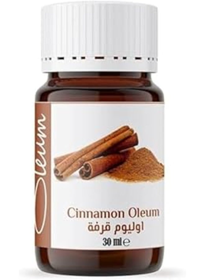 زيت أوليوم قرفة نقي - 30 مل - طبيعي 100% ومقطر بالبخار - زيت دافئ ومنشط للعناية التجميلية والعلاج العطري.