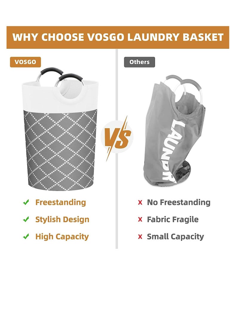 Arabest 82L Laundry Basket,2 Pack Waterproof Laundry Hamper, Collapsible Laundry Bag with Comfortable Curved Handle - Image 2