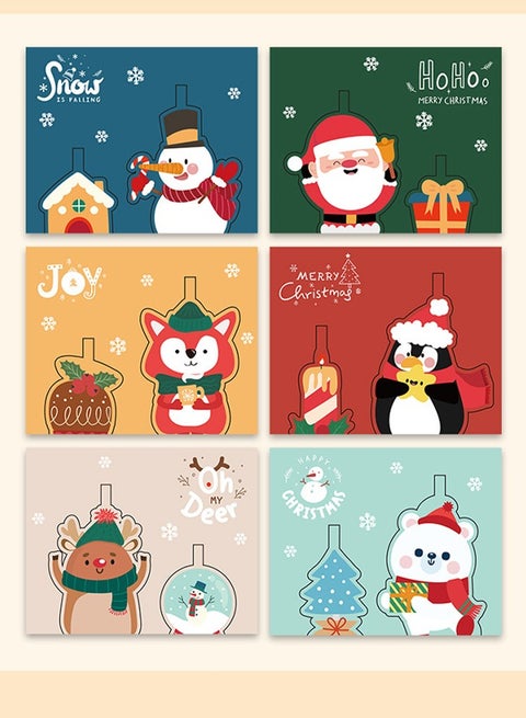 Greeting Cards 6 Styles 18 Pieces 3D Christmas Cards Stereo Cards Holiday Postcards Handmade Holiday Christmas Cards and Envelopes