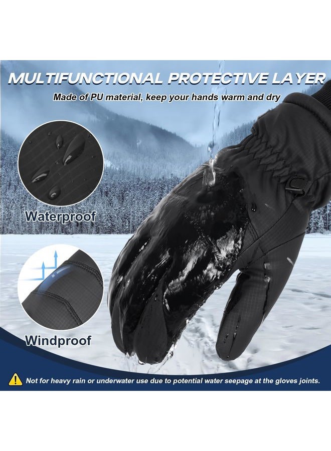 Sukeen 20°F Winter Gloves Men Women 3M Thinsulate Thermal Gloves Touchscreen Water-Resistant Snow Ski Glove for Cold Weather, Black, L - Image 5