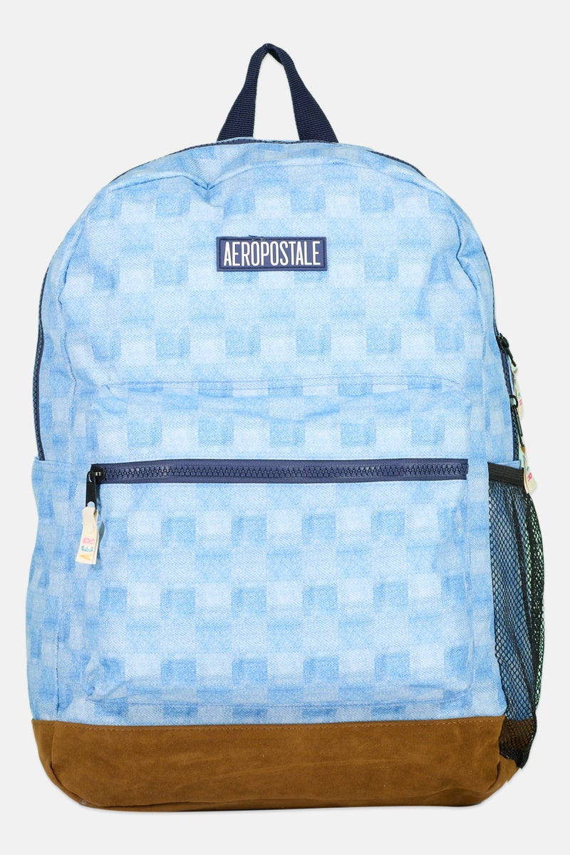 Aeropostale حقيبة ظهر نسائية بشعار العلامة التجارية 44 سم ارتفاع x 30 سم عرض x 14 سم عمق، أسود فاتح - Image 1