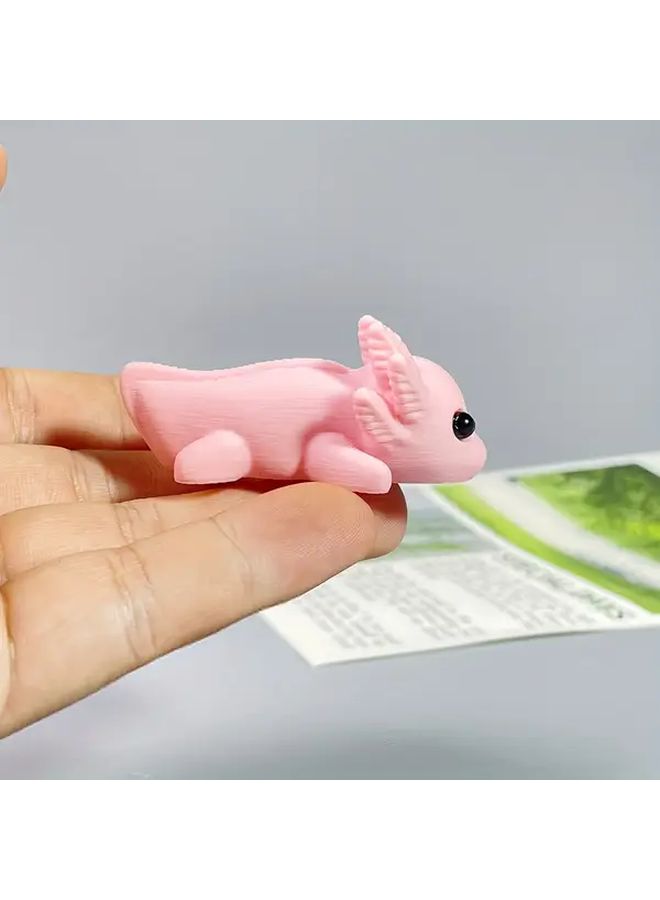 Pink Salamander Figurine With Blue Green Crystal Accents Desktop Decor Gift 1pc - Image 5