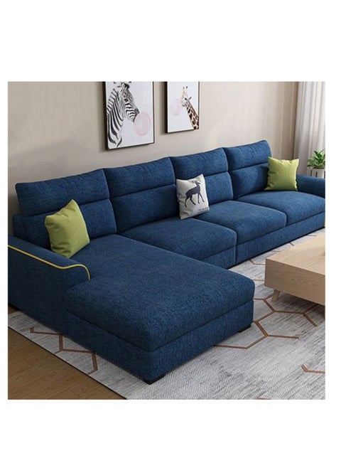 MAB FURNISHINGS GLFF Overstuffed Multifunction Wooden Frame Sofa Set for Luxurious Living - Blue