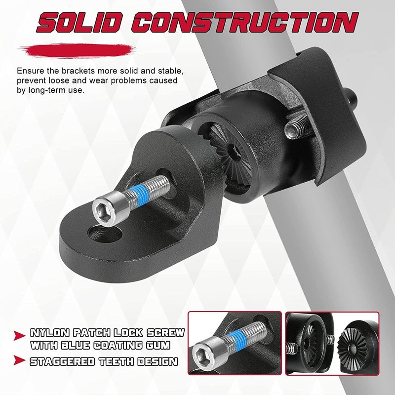 OFFROADTOWN 2pcs UTV 1.5" Whip Mount RZR Flag Mount 1.75” Round Bar Bracket - Image 3