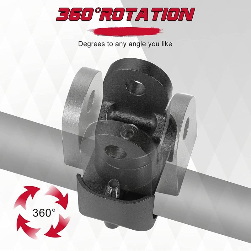 OFFROADTOWN 2pcs UTV 1.5" Whip Mount RZR Flag Mount 1.75” Round Bar Bracket - Image 4