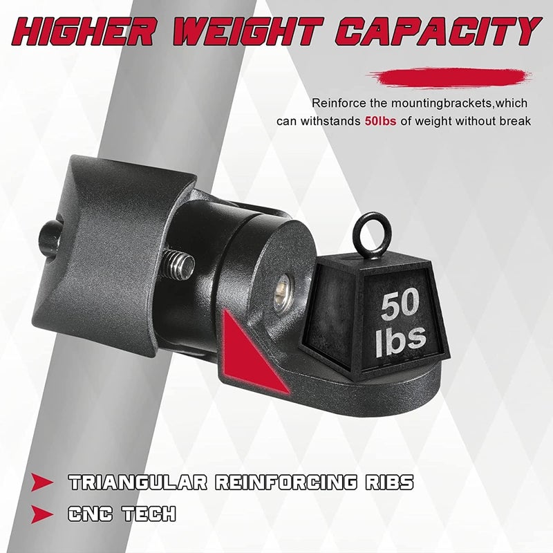 OFFROADTOWN 2pcs UTV 1.5" Whip Mount RZR Flag Mount 1.75” Round Bar Bracket - Image 2