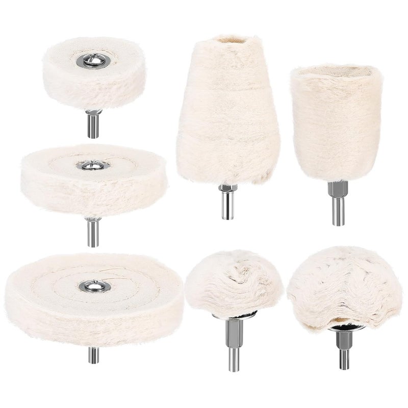 Local available supply Amosfun 7-Piece Polishing Wheel Kit for Drill 6.35mm Shank Cotton Buffing Pads Finishing Tools for Includes Polishing Cones and Buffing Wheels Daily life matching design Field tested quality Stain resistant Local supply chain stock Nationwide courier network Secure equipped warehouse Stable inert material Spec upgraded improved quality Upgraded general material Globally spread simple design Room to room portable Simple multifunctional build Long term storage compatible Global assorted color picks Water rust proof Wear resistant Cross-material combo compatible Flexible anti-break Different assemble options Gulf climate upgraded quality Priority based order prep Low dust buildup Integrated local logistics Ventilated design - Image 1