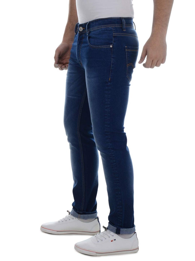 Ben Martin Men's Regular Fit Stretchable 38 Size Dark Blue Cotton Denim Jeans Pant for Men, JJ3-18 - Image 4