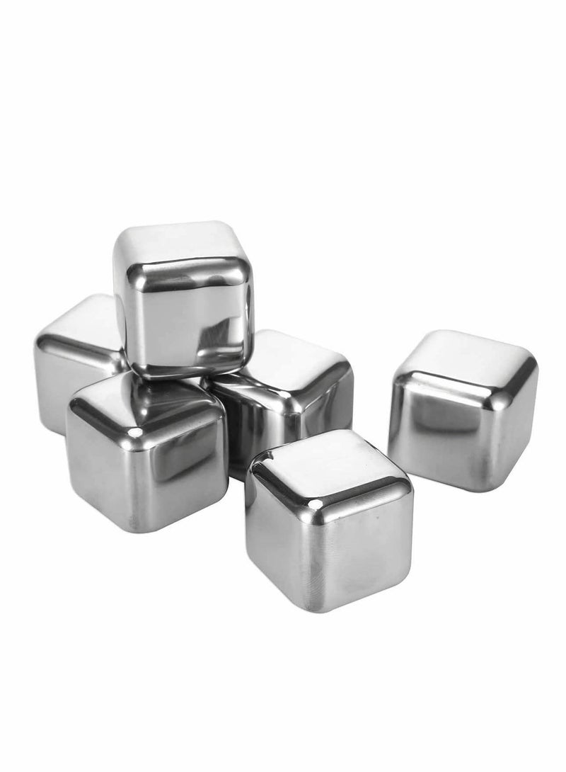 Excefore Ice Cubes Whiskey Stones – Reusable Stainless Steel Whiskey Stones – Chilling Stones For Your Favorite Beverage – Easy To Use Metal Stones Ideal For Scotch, Bourbon, And Irish Whiskey - Image 1