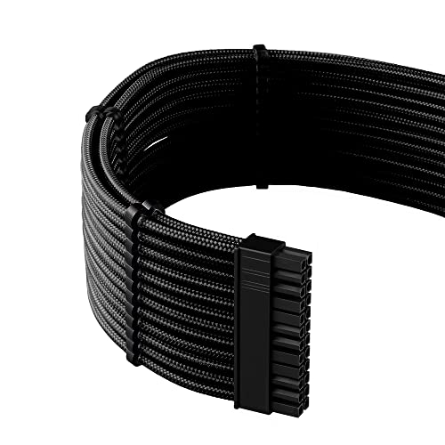 CableMod Pro ModMesh Sleeved 12VHPWR StealthSense Cable Extension Kit (Black, 16-pin to Triple 8-pin) - Image 3