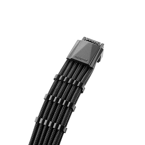 CableMod Pro ModMesh Sleeved 12VHPWR StealthSense Cable Extension Kit (Black, 16-pin to Triple 8-pin) - Image 4