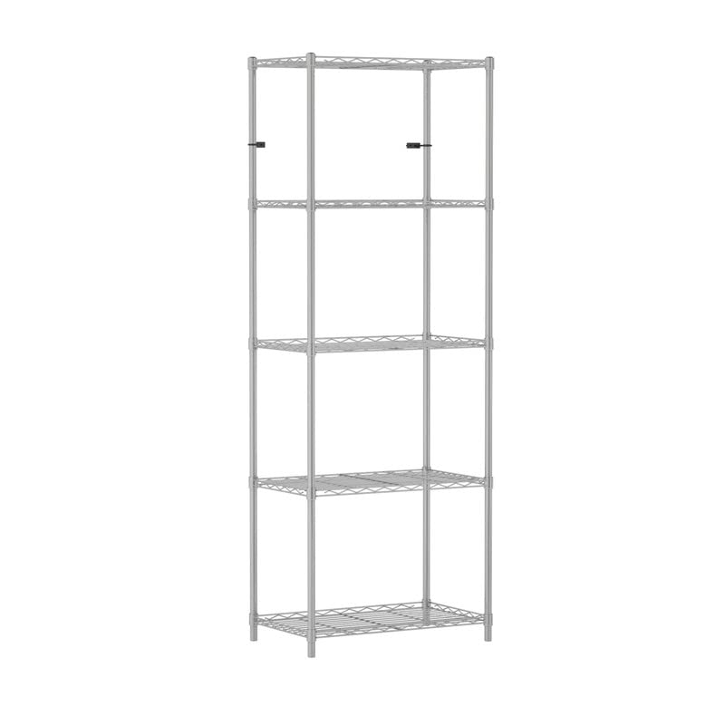 TUNEHOME TUNEHOME Kitchen Cabinet 5 Shelf Silver Metal  - Image 4