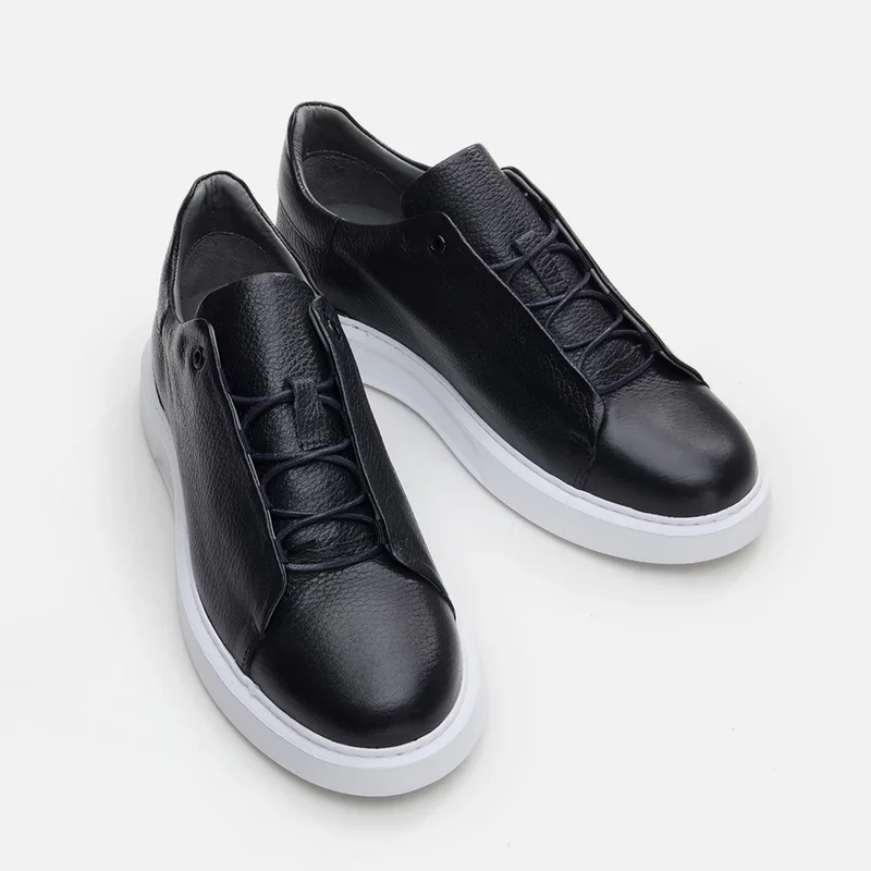 Hotiç 02AYH285670A680 GENUINE Leather Navy Blue Men's Casual Shoes