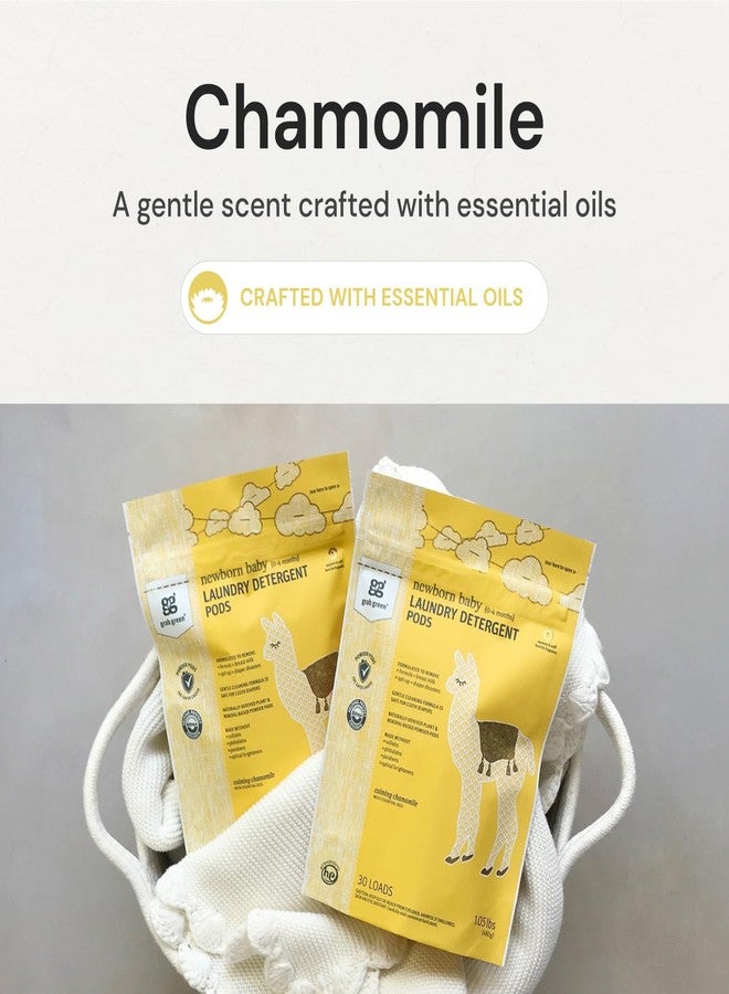Grab Green Newborn Baby Laundry Detergent Pods, 60 Loads, Chamomile, Mineral Based, Non-Toxic, Stain Remover - Image 3