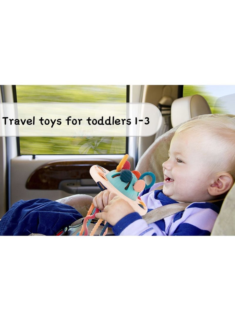 Y&D Pull String Activity Toy, SYOSI Montessori Toys, UFO Food Grade Silicone Sensory Toys for Babies, Baby Fine Motor Skills Gift, Toy Exercise Hand Movements, 1-3 Years Old  - Image 2