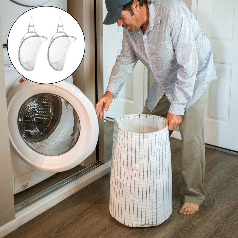 2Pcs Wall Mount Hamper Mesh Laundry Container Foldable Hamper Dirty Clothes Organizer - Image 3