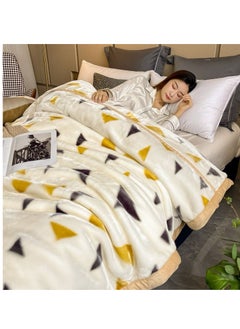 BAIG Winter thickened Raschel blanket double layer Super King Size blanket wedding blanket outdoor camping travel Polyester Double Layer Solid mink Blanket 200*230CM-Multicolour  - Image 1