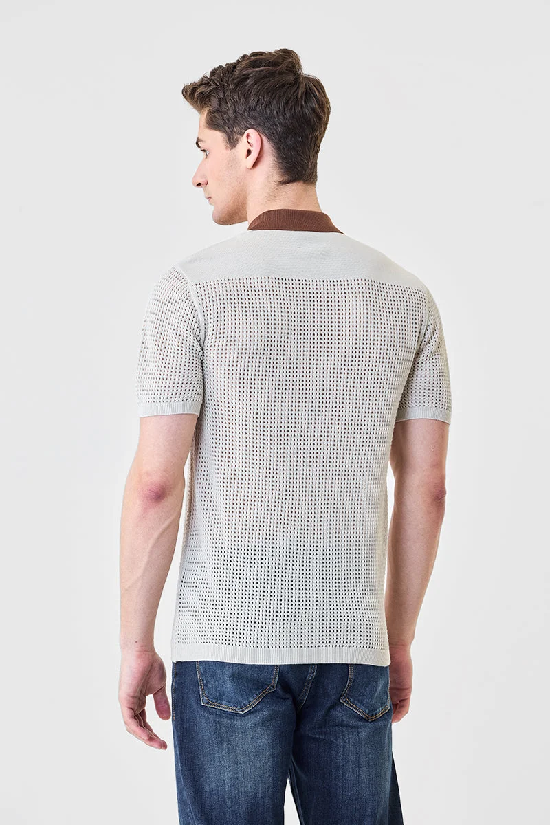 SNITCH Luxe Crochet Polo Shirt