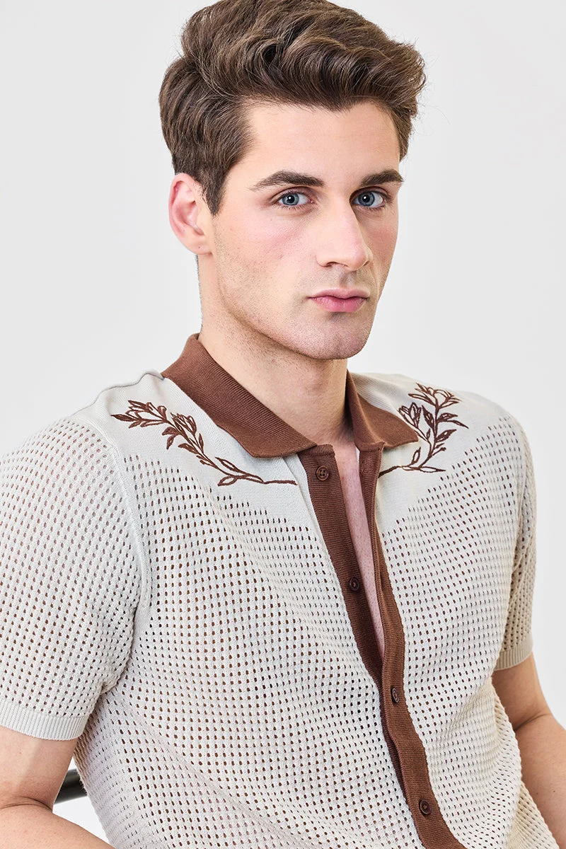 SNITCH Luxe Crochet Polo Shirt