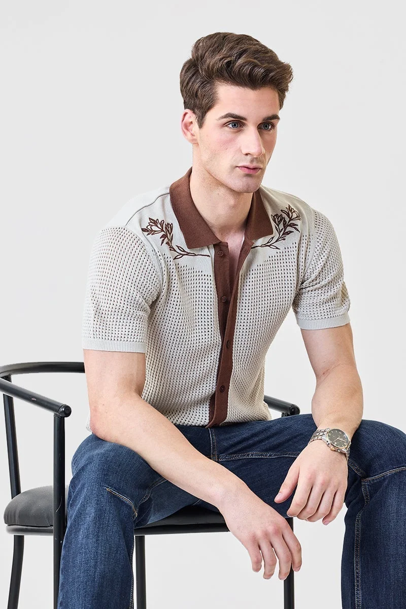 SNITCH Luxe Crochet Polo Shirt