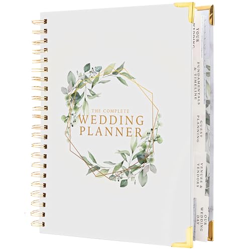 Your Perfect Day Wedding Planner Floral Gold - Undated Bridal Planning Diary Organizer - Hard Cover, Pockets & Online Support - Image 1