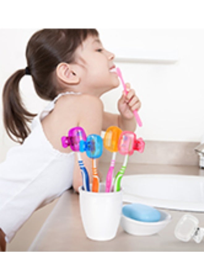 وينر مجموعة من 6 أغطية لفرش الأسنان، أغطية واقية محمولة لفرش الأسنان، مشابك حماية للسفر، حافظة بلاستيكية لحماية فرش الأسنان، أغطية لفرش الأسنان للأطفال، مستلزمات الحمام والمنزل والسفر - Image 2