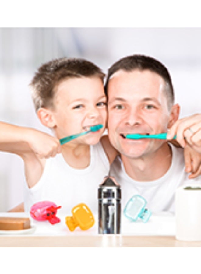 وينر مجموعة من 6 أغطية لفرش الأسنان، أغطية واقية محمولة لفرش الأسنان، مشابك حماية للسفر، حافظة بلاستيكية لحماية فرش الأسنان، أغطية لفرش الأسنان للأطفال، مستلزمات الحمام والمنزل والسفر - Image 4