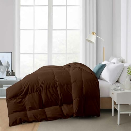 Razzai All-Season Comforter 220 GSM | Super Soft Fluffy & Lightweight Comforter Double Bed Comforter (90" x 90" Inches/228cm x 228cm) - Queen Size - Chocolate Brown - Image 3