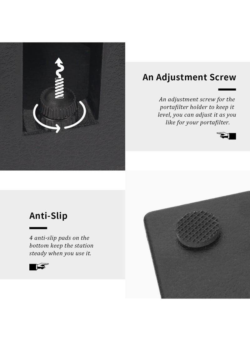 Espresso Tamping Station,Coffee Portafilter Holder,Espresso Tamper Stand for 51/54/58mm Portafilters、Tamper and Distributor,Espresso Machine Accessories,Coffee Tool Organizer - Image 3