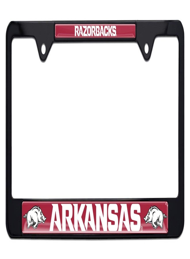 Elektroplate Arkansas Razorbacks Black License Plate Frame - Image 1