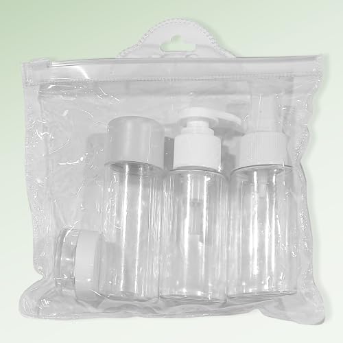 Sanfe 4-Pcs Travel Bottles Kit, Portable Refillable Toiletry Containers Set, Leak Proof Cosmetic Containers for Lotion, Shampoo, Cream, Soap, Total Jars for Cream - Image 2