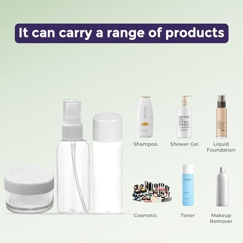 Sanfe 4-Pcs Travel Bottles Kit, Portable Refillable Toiletry Containers Set, Leak Proof Cosmetic Containers for Lotion, Shampoo, Cream, Soap, Total Jars for Cream - Image 5
