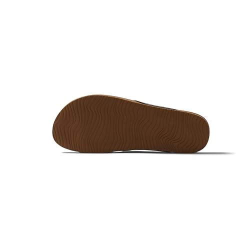 Reef Cushion Court Womens Flip Flop, Molded Cushion Footbed, Arch Support, Black/Natural, 8 - Image 3