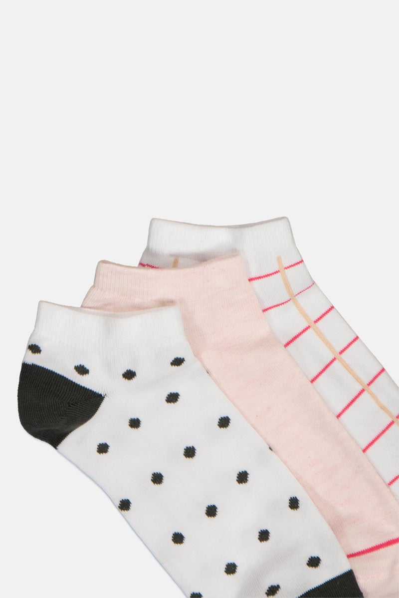 RBX Women 3 Pairs Allover Print Ankle Socks, Multicolor - Image 2