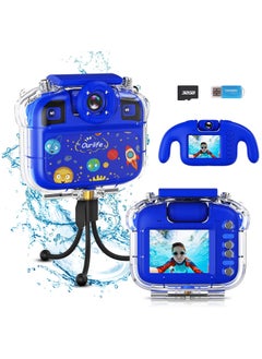 Ourlife Kids Waterproof Camera, Underwater 100FT Digital Camera, Birthday Gifts for Girls Boys, Kids Camera with 15 Photo Frames, 12 Funny Effects, 32GB SD Card, Underwater Action Camera for Kids Age 3-12  - Image 1
