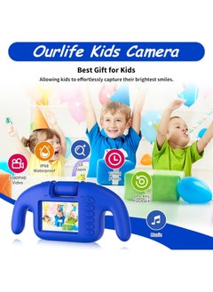 Ourlife Kids Waterproof Camera, Underwater 100FT Digital Camera, Birthday Gifts for Girls Boys, Kids Camera with 15 Photo Frames, 12 Funny Effects, 32GB SD Card, Underwater Action Camera for Kids Age 3-12  - Image 2