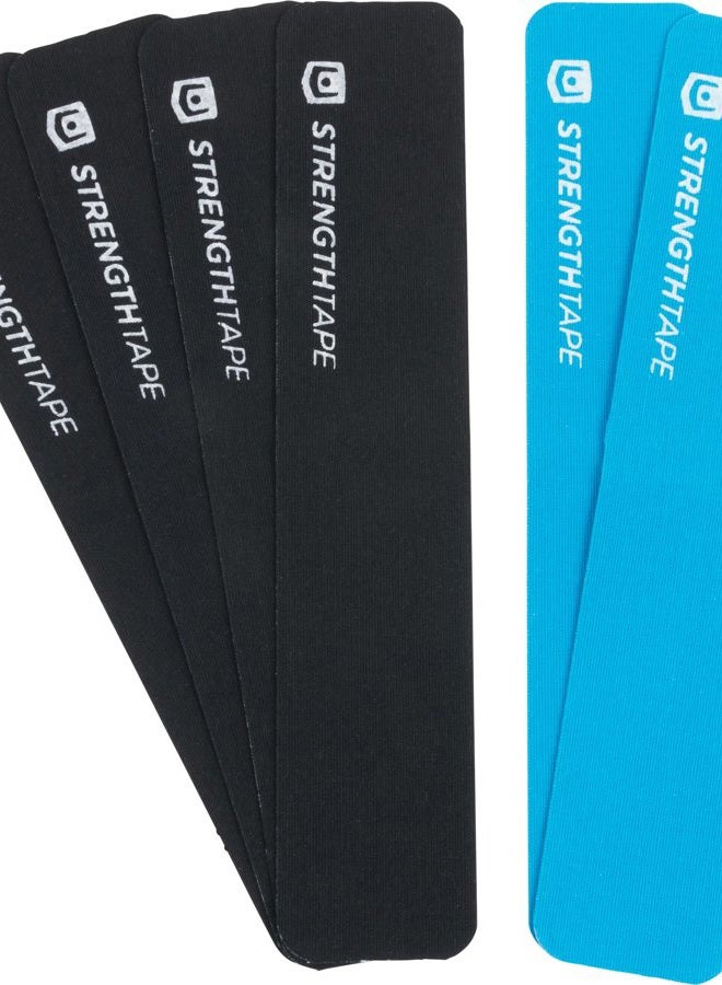 StrengthTape شريط كينيسيو من سترينث تيب، مجموعة شريط ك تيب، شريط رياضي متميز يوفر الدعم والثبات للمنطقة المستهدفة، الظهر والرقبة، أزرق، مجموعة شريط كينيسيو من سترينث تيب - Image 3
