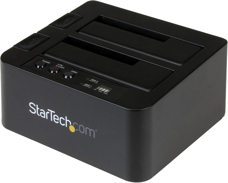 StarTech .com Standalone Hard Drive Duplicator, Dual Bay HDD/SSD Cloner/Copier, USB 3.1 (10Gbps) to SATA III HDD/SSD Docking Station, Hard Disk Duplicator Dock, Hard Drive Cloner (SDOCK2U313R) - Image 1