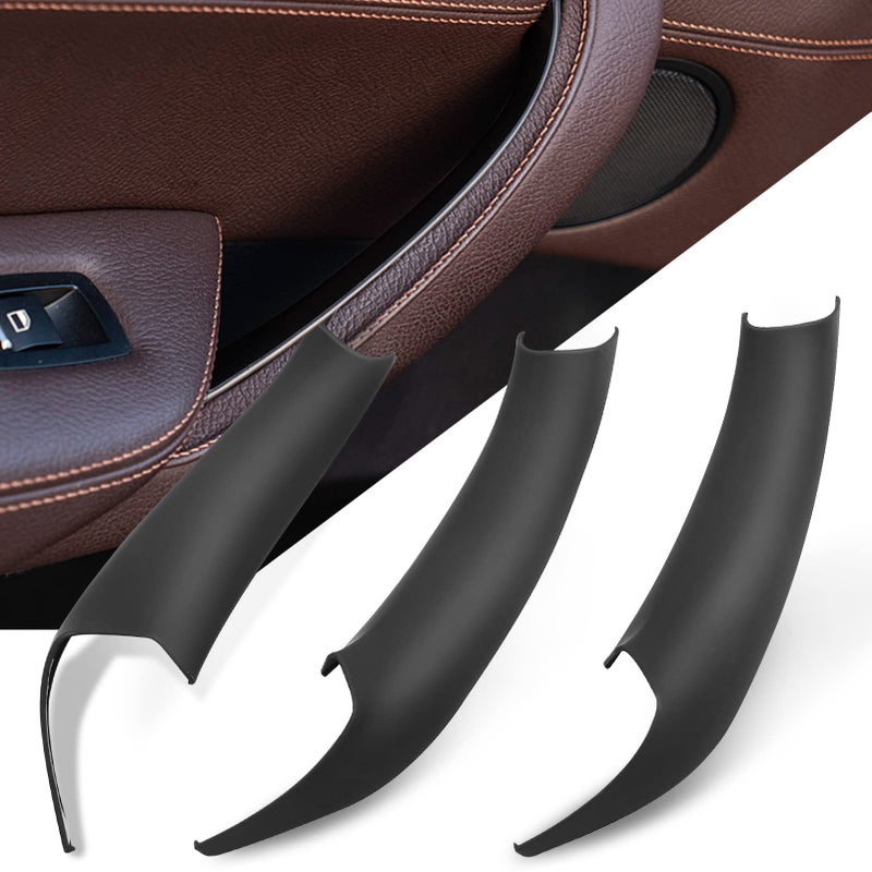 Jaronx Compatible with BMW X3 F25X4 F26 Door Handle Covers3PCS Interior Door Pull Handle Covers for BMW X3 F25 20102016 X4 F26 20142017 Left and Right SideBlack