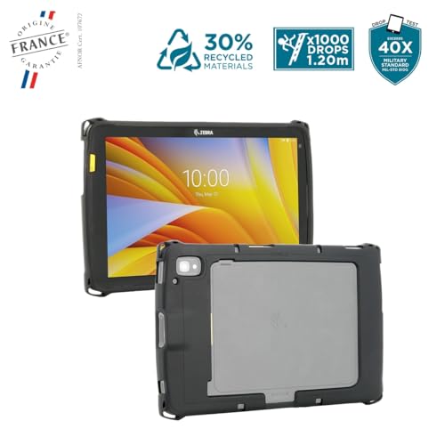 MOBILIS Rugged Case for Zebra Tablet ET40 ET45 Military Grade Shockproof Protective Cover Compatible with Zebra Accessories Recycled Materials Black - Image 3