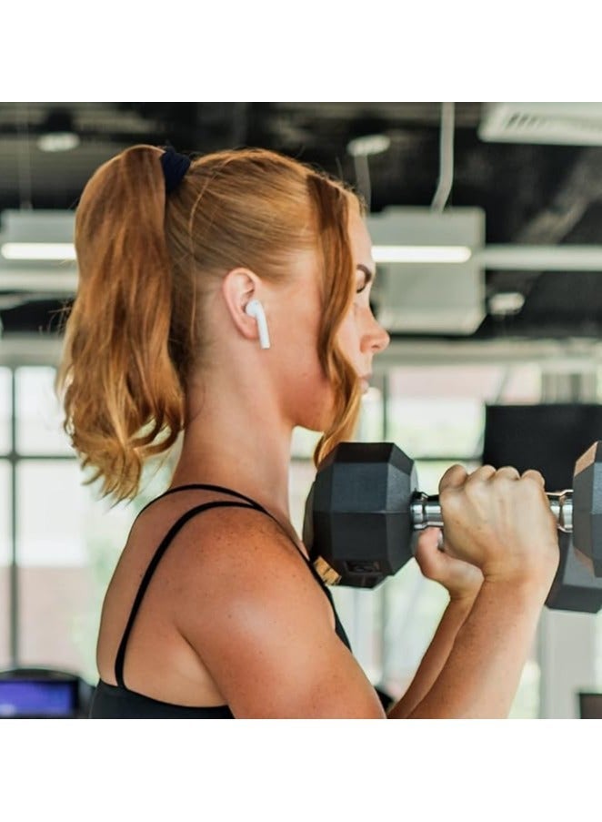 20pcs Black Hair Ties Heavy Curly Elastic Ponytail Holders Solid Headbands No Seamless Cotton Hair bands women girls hair Ties accessories (Black) - Image 2